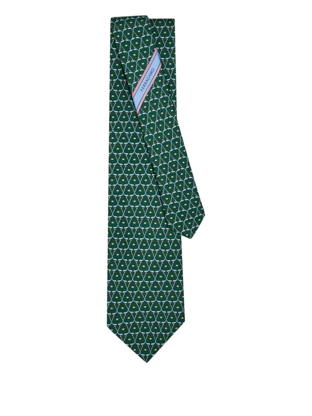 hockey-print silk tie - 1