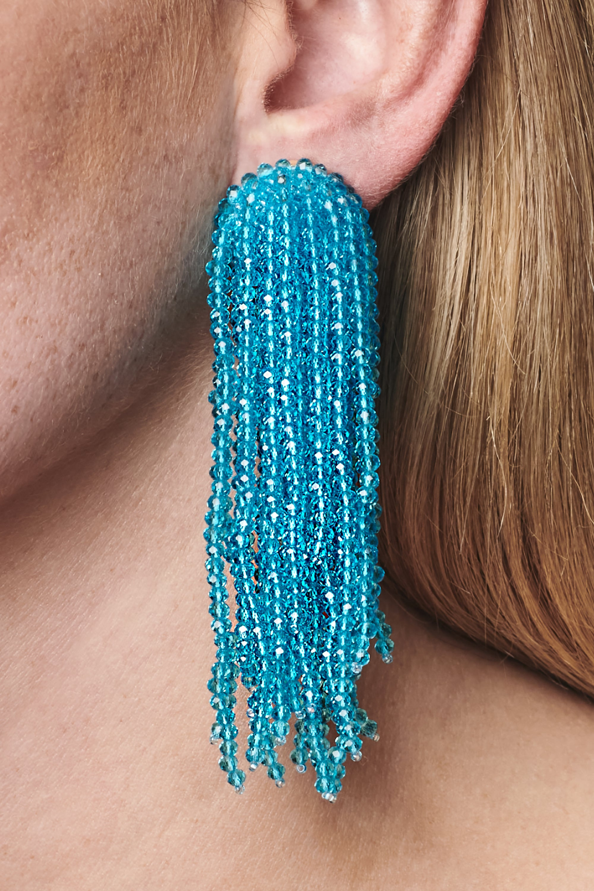 FOUNTAIN EARRINGS - SKY BLUE - 2
