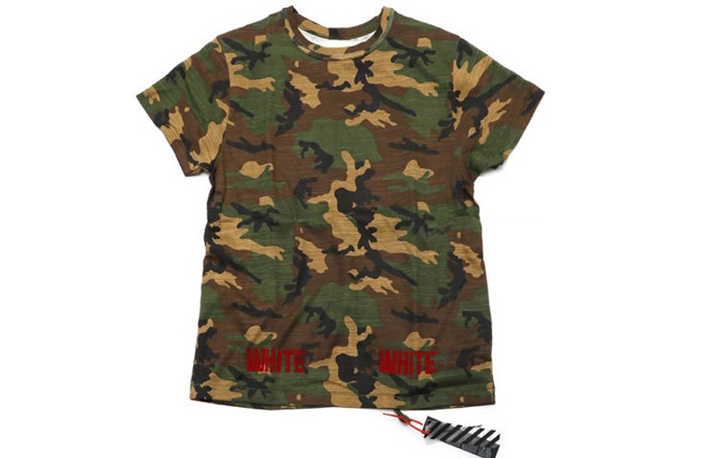 Off-White Off-White Red Short Sleeve Camouflage Green OMAA001F150580189920 outlook