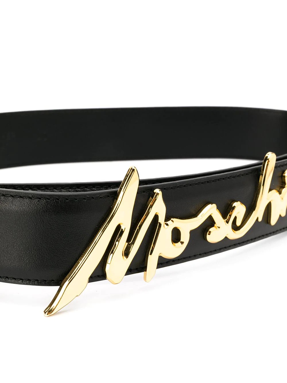 logo-plaque buckled belt - 2