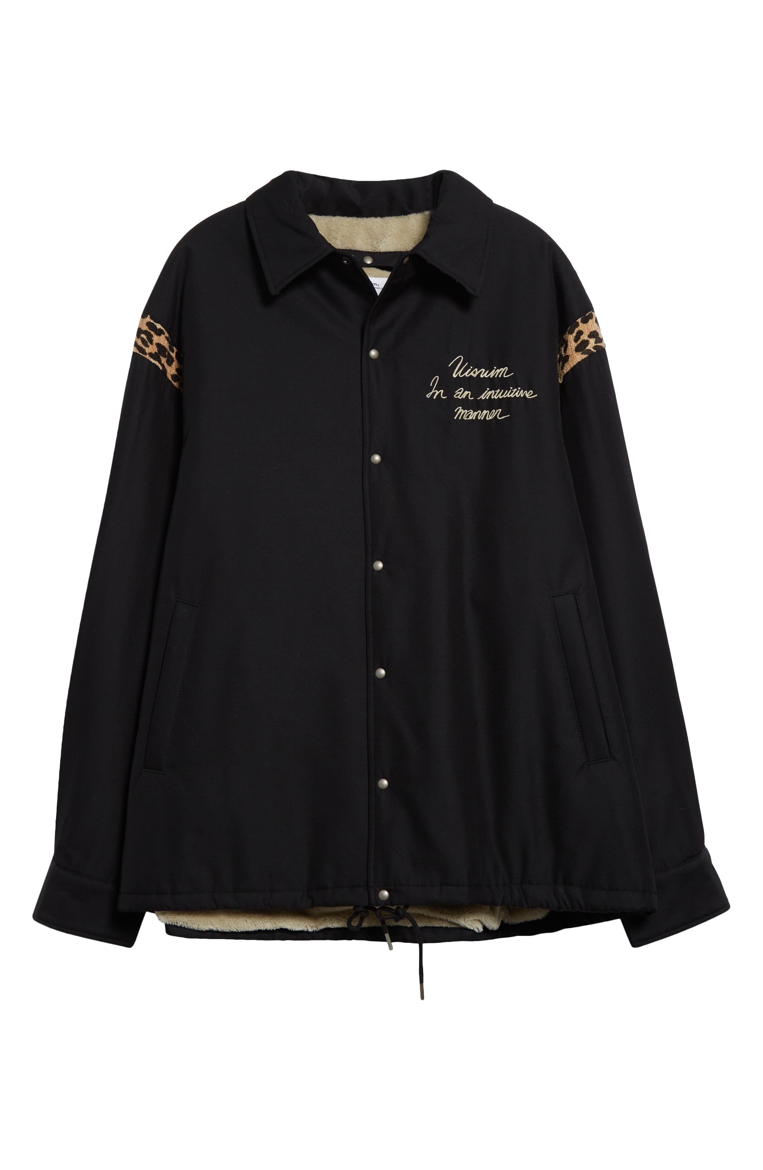 VISVIM Embroidered Linen & Cotton Coach's Jacket in Black at Nordstrom - 7