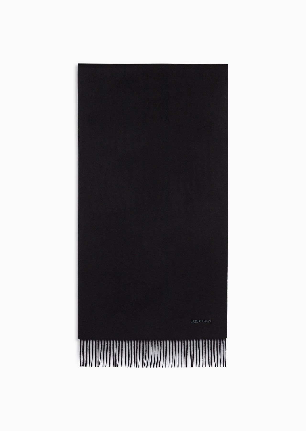 Cashmere stole with fringing - 1