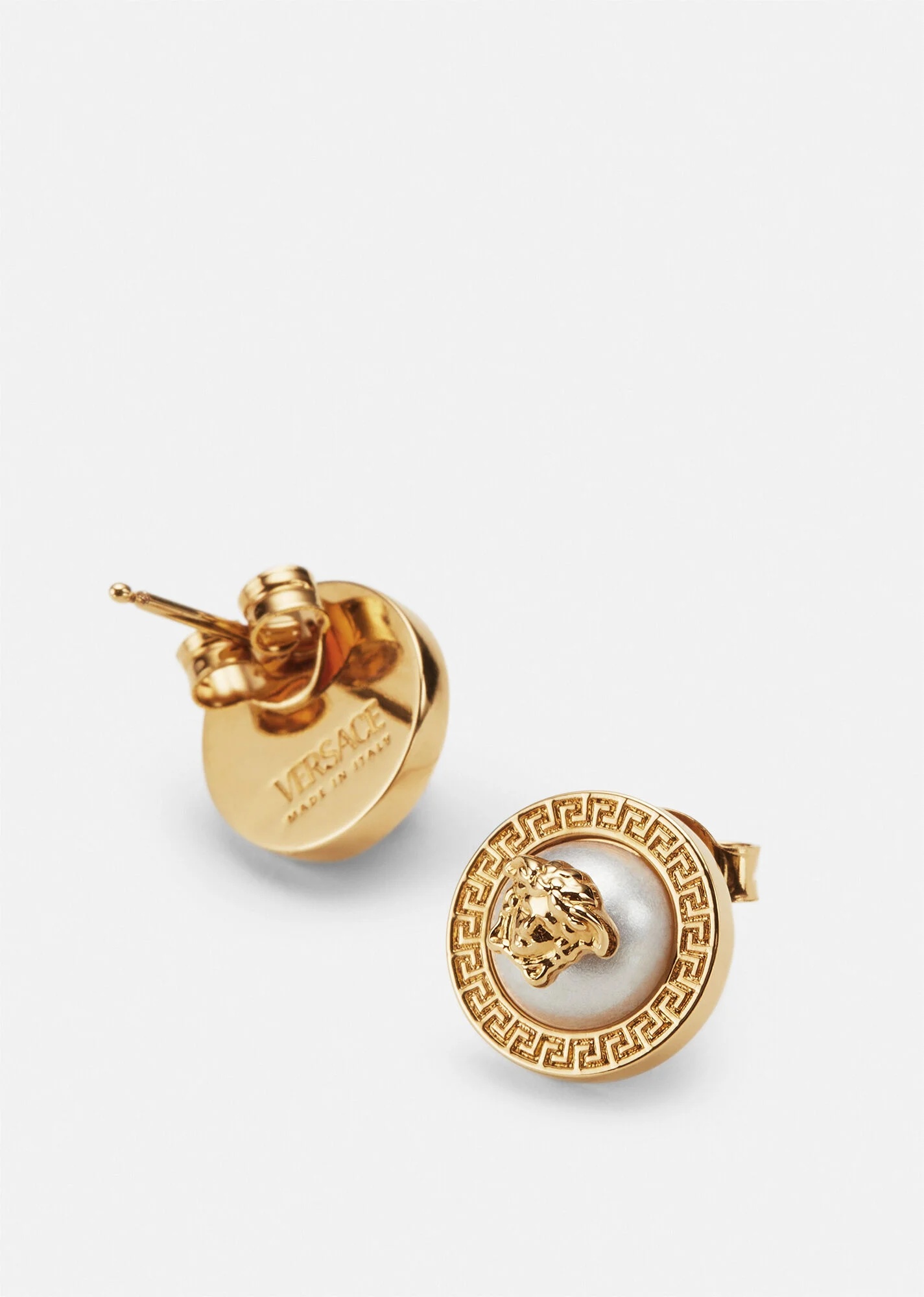 Medusa Greca Pearl Earrings - 2