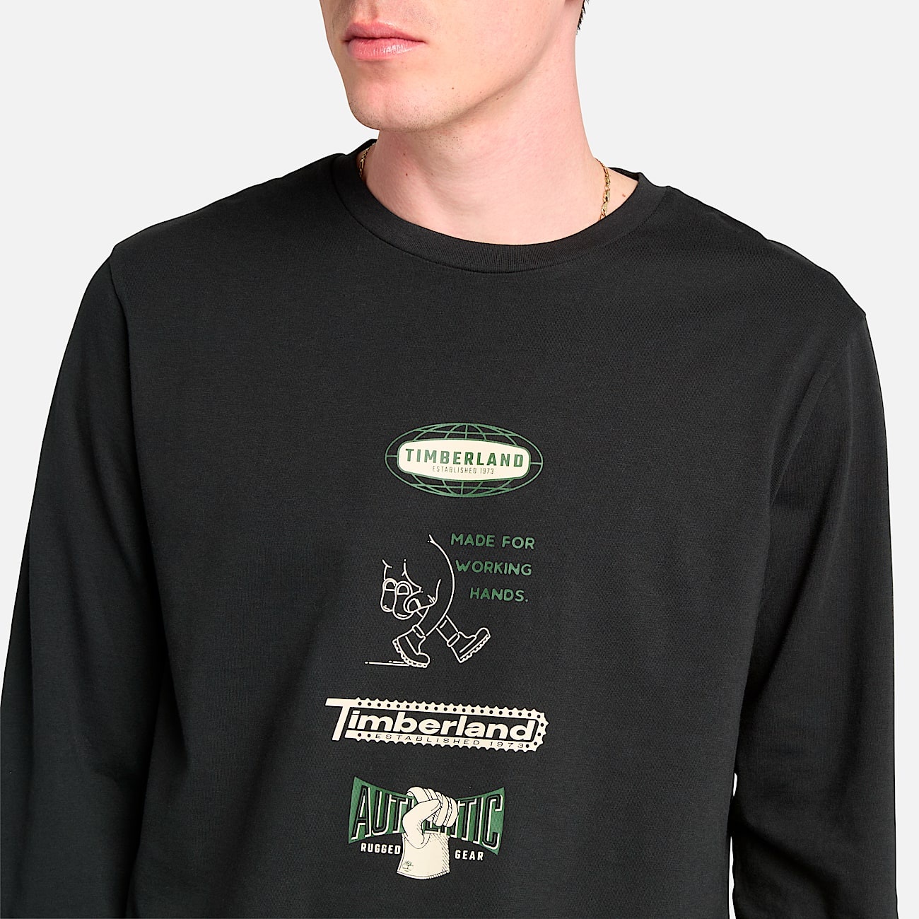 Long Sleeve "Made For Working" Graphic T-Shirt - 5