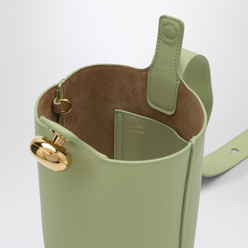 Loewe Light Green Calfskin Pebble Bucket Small Bag Women - 4