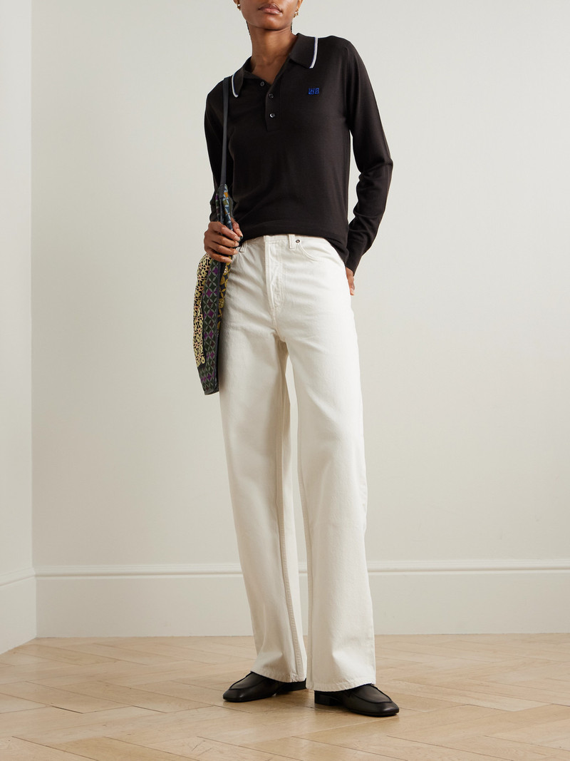 WALES BONNER + John Smedley Henry Merino Wool Polo Sweater outlook