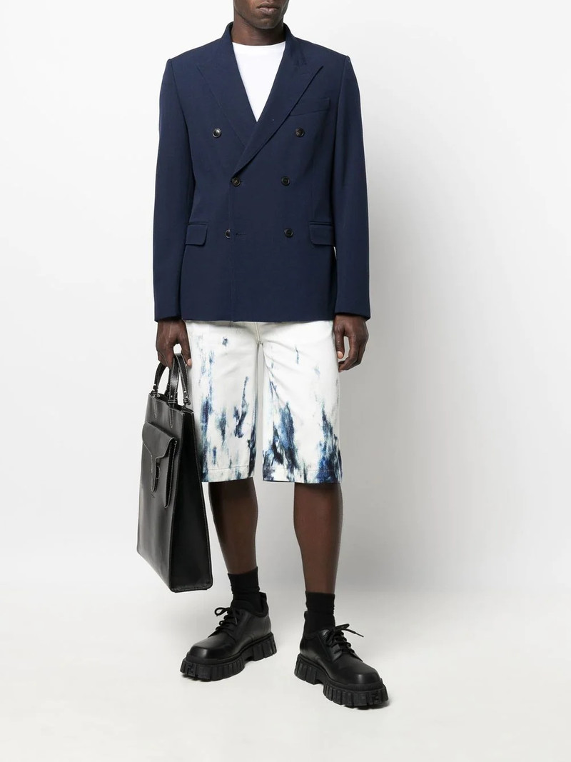 Alexander McQueen tie-dye print bermuda shorts outlook