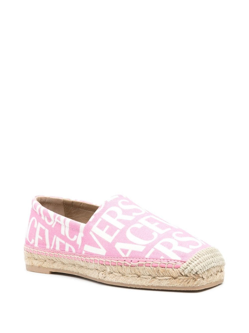 VERSACE all-over logo print espadrilles outlook
