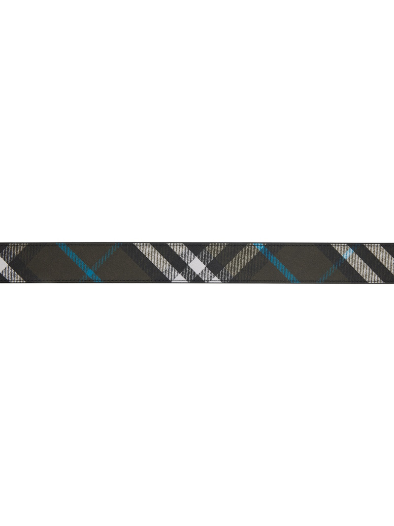 Burberry Khaki Check Faux-Leather Belt outlook