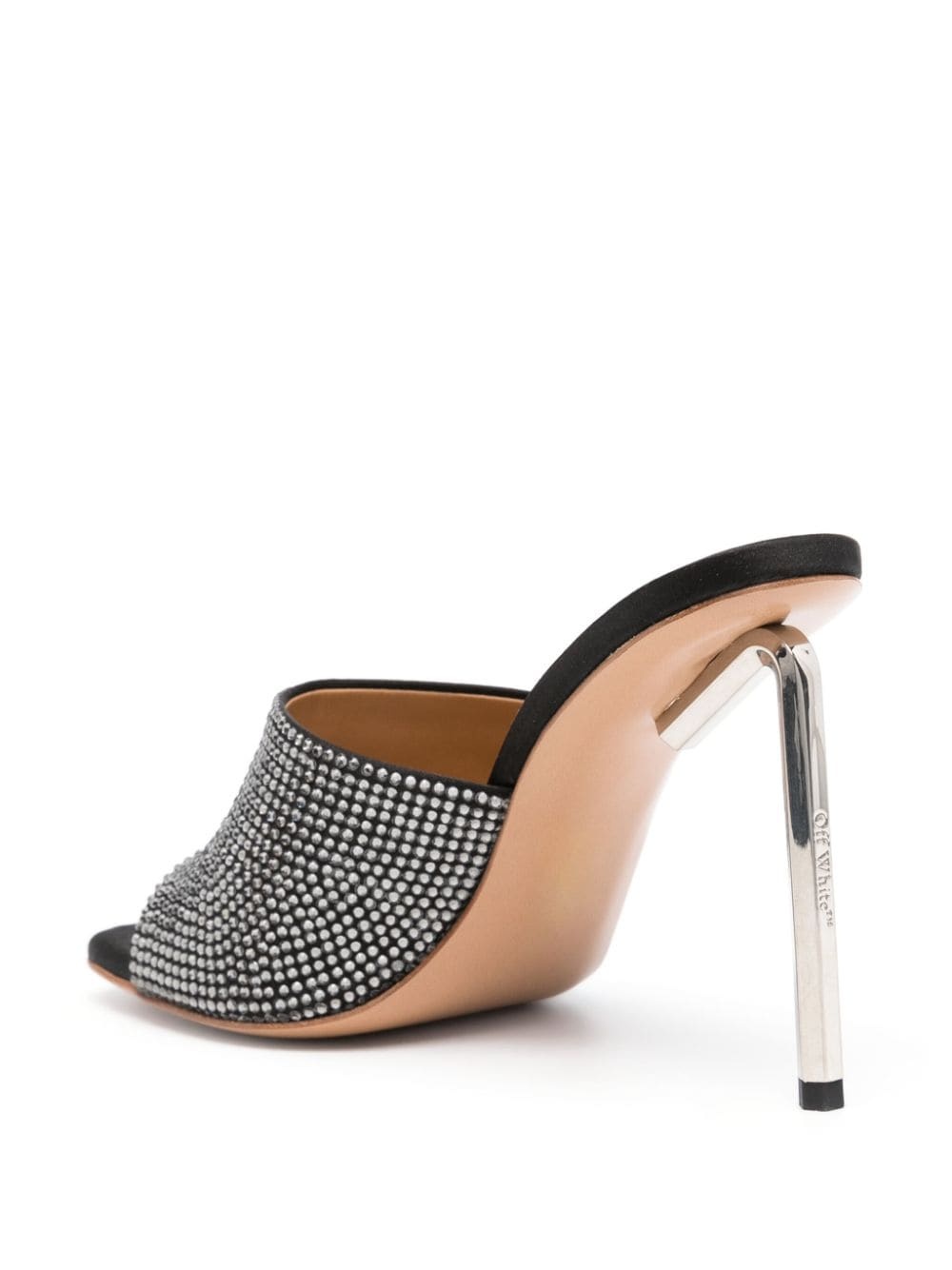 Allen crystal satin mules - 3