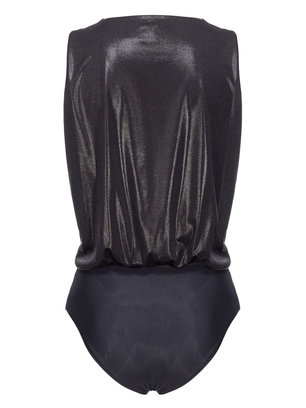 V-neck draped bodysuit - 2