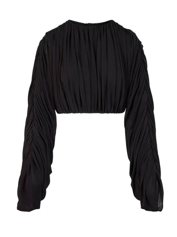 Micka Top in Jersey in Black - 1