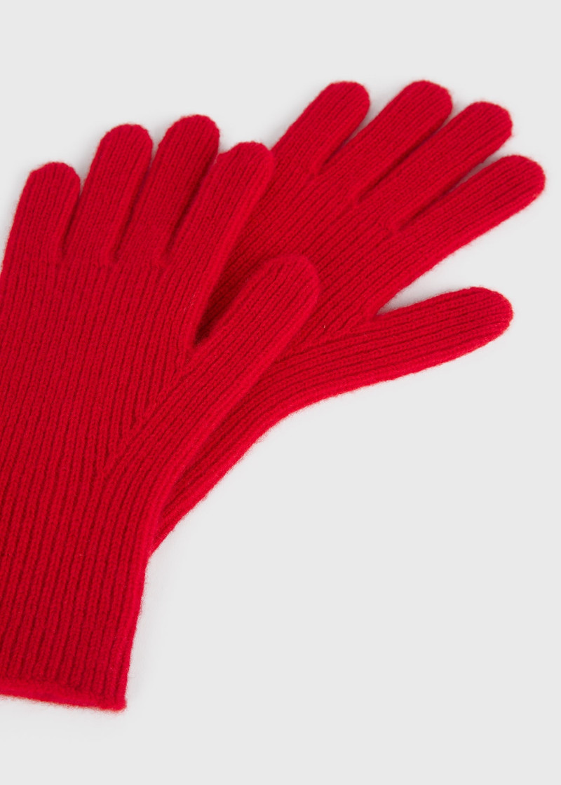 Cashmere gloves poppy 3