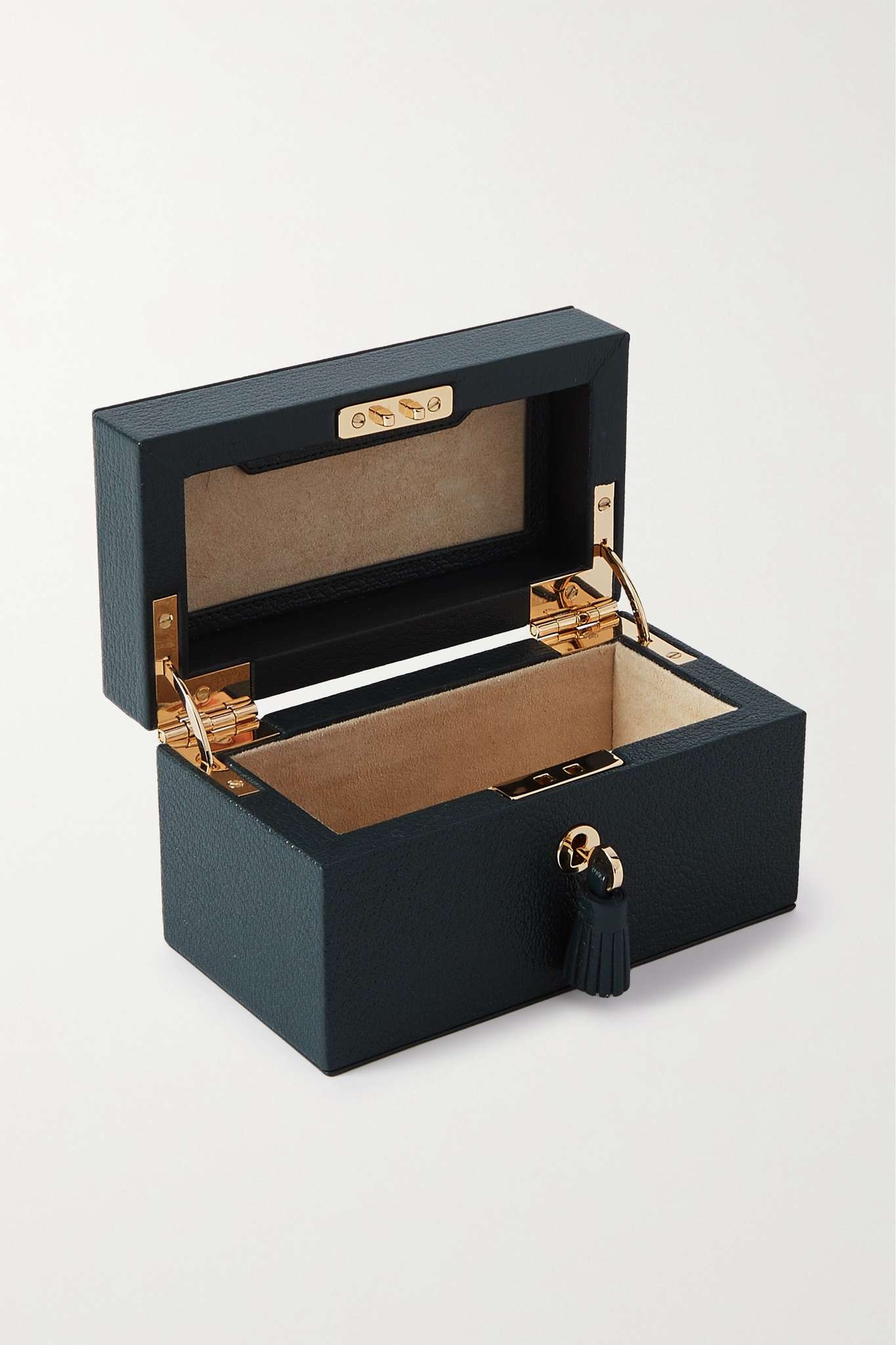 + After Eight printed textured-leather jewelry box - 4