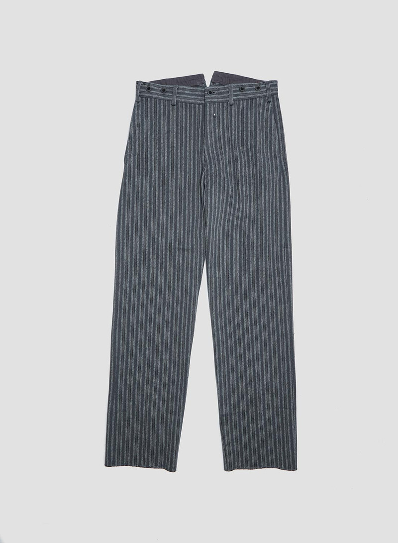 Adjustable Costume Original Cotton Stripe French Trousers Charcoal 1