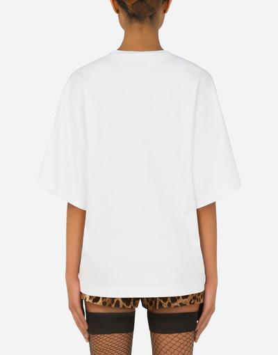 Dolce & Gabbana Jersey T-shirt with diva patch outlook