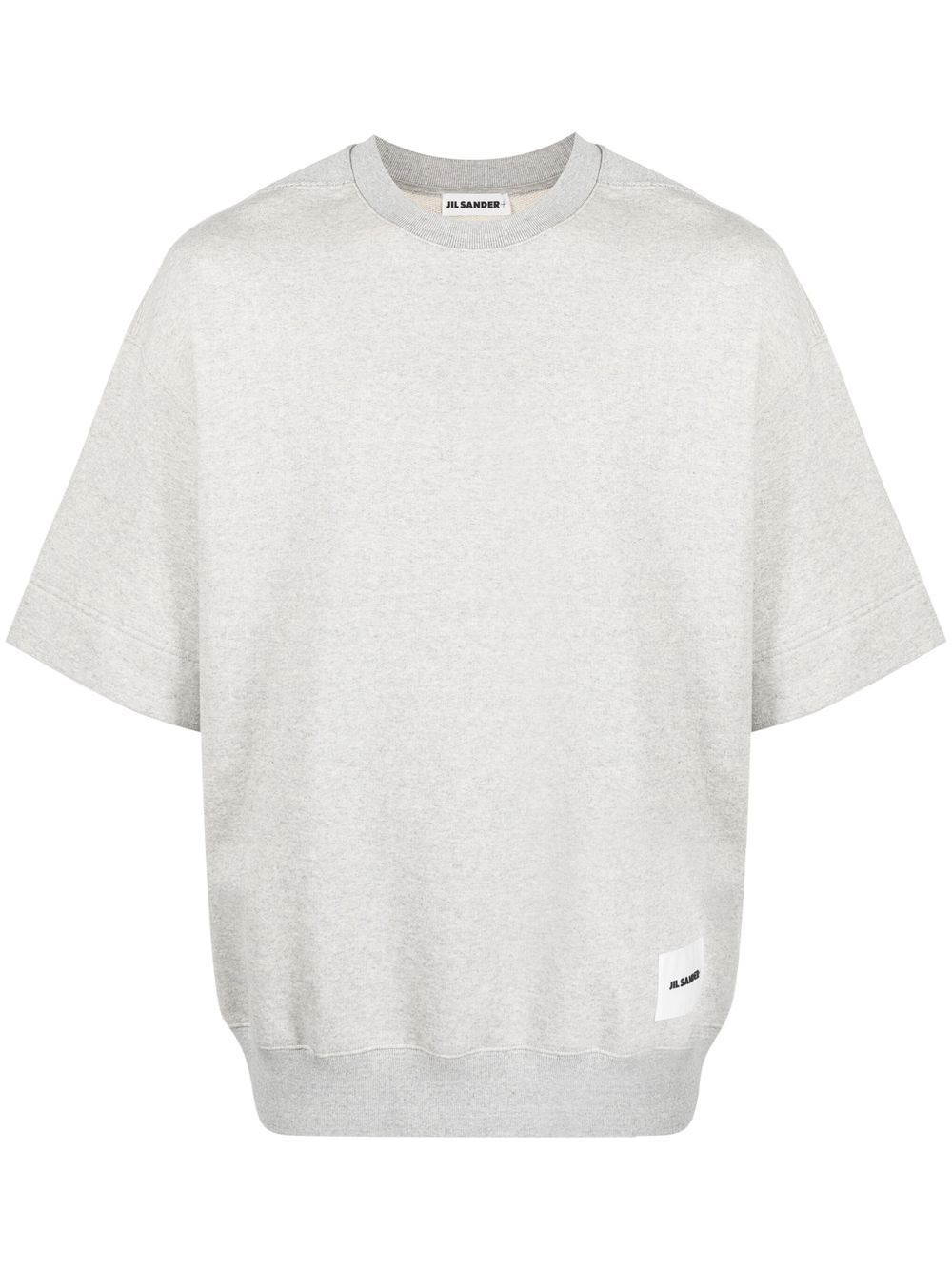 short-sleeve cotton sweatshirt - 1