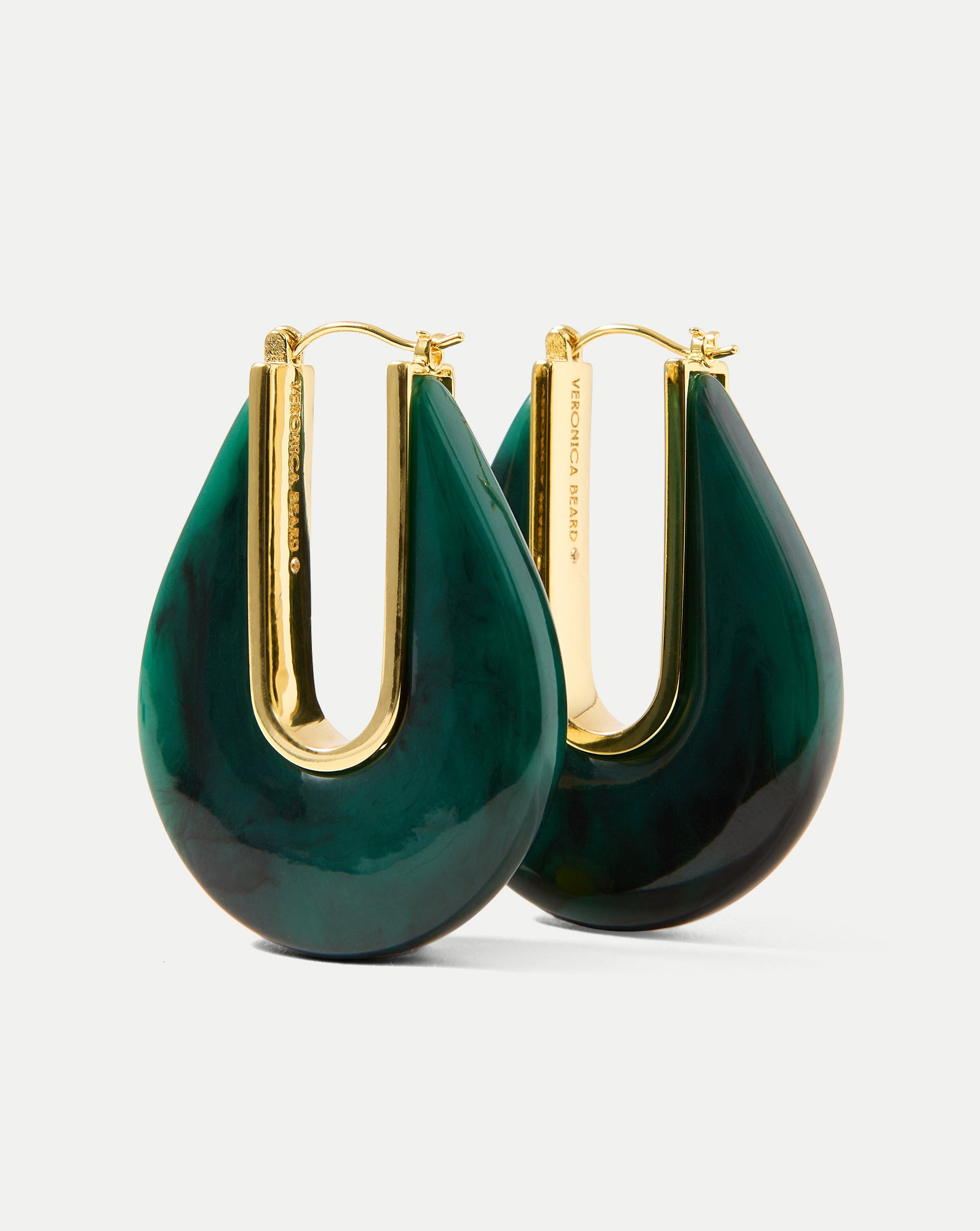 RESIN DROP HOOP EARRING - 2