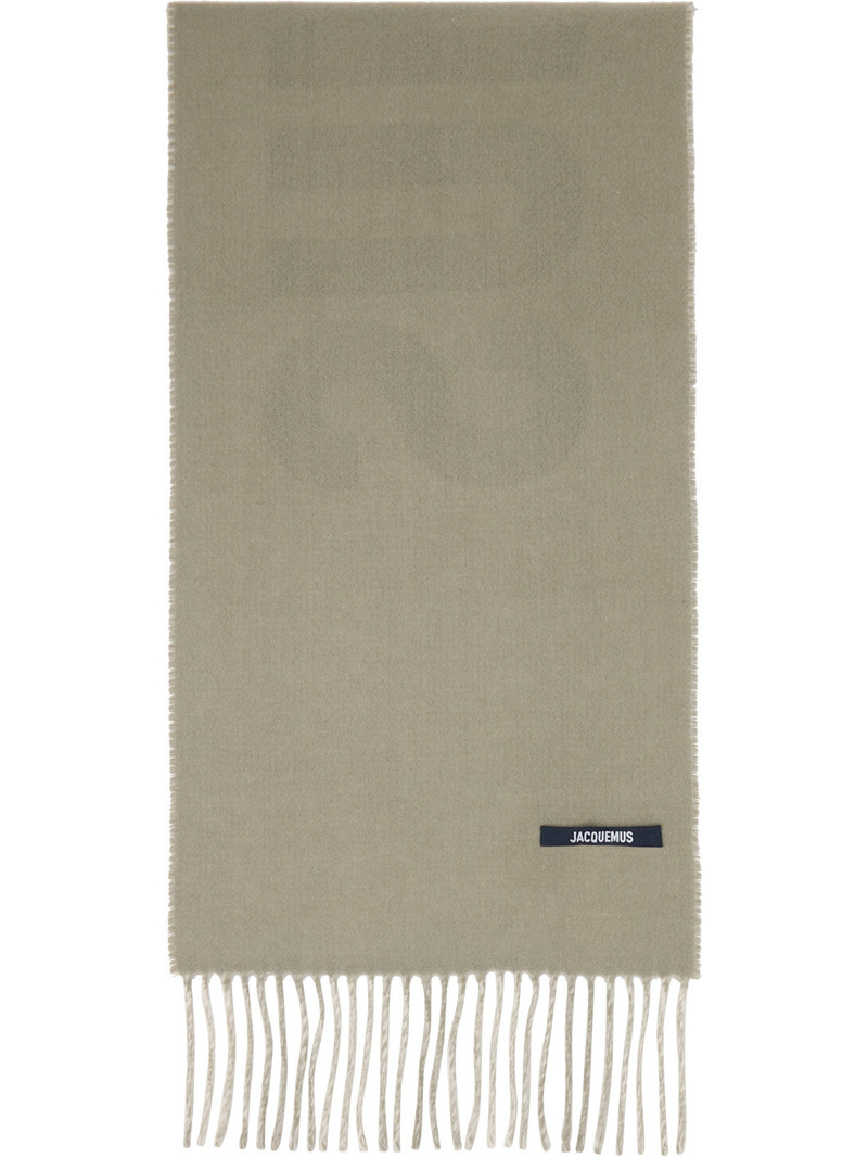 JACQUEMUS Gray 'The Jacquemus' Scarf outlook