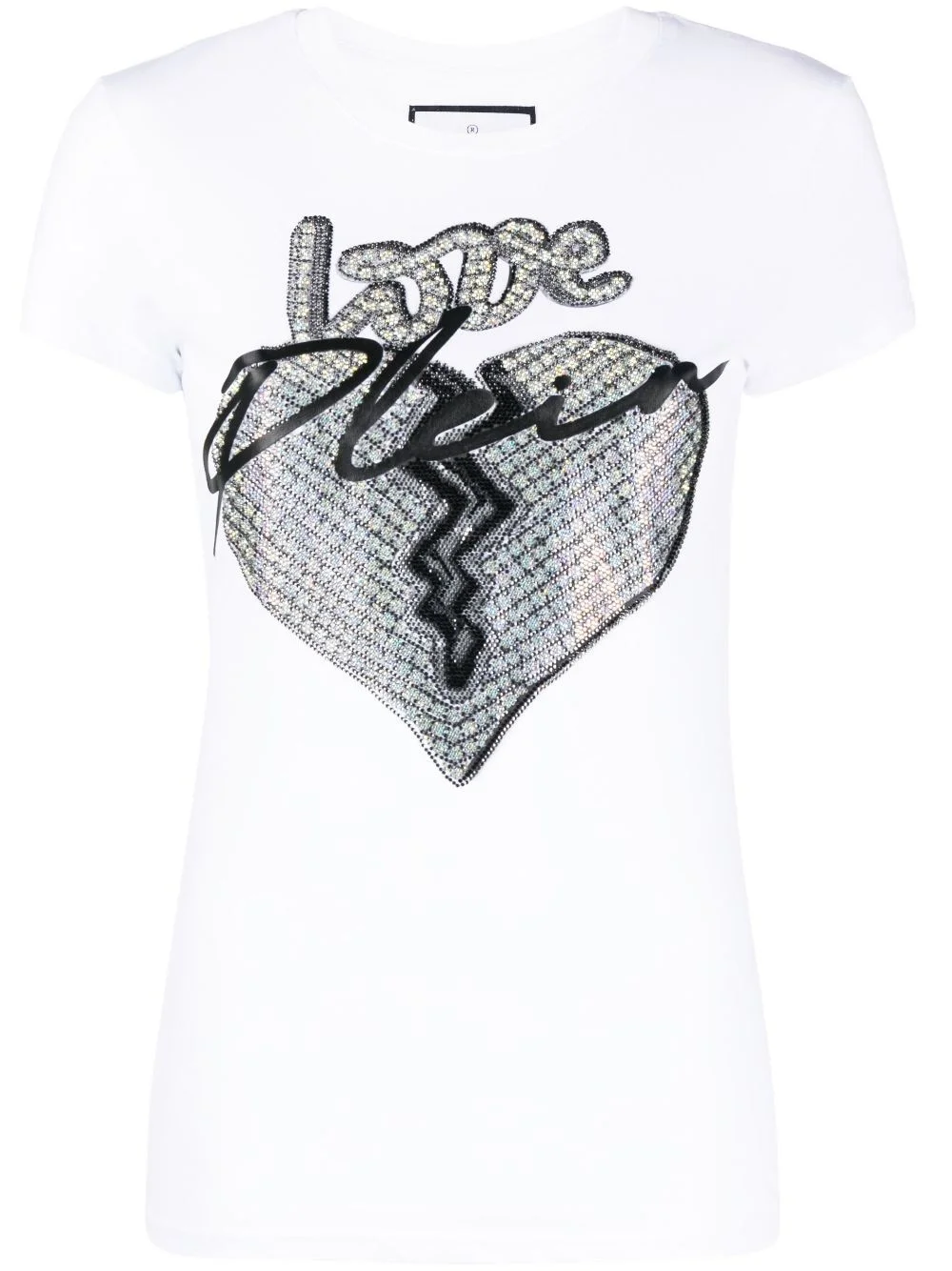 love-print short-sleeve T-shirt - 1