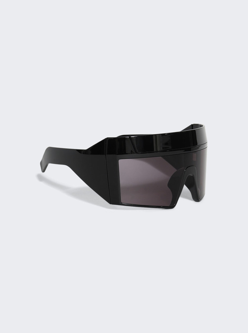 Rick Owens DRKSHDW Rev Shiny Sunglasses Black outlook