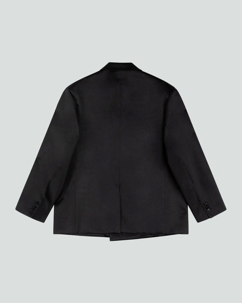 DOUBLE BREASTED BLAZER BLACK SATEEN 6