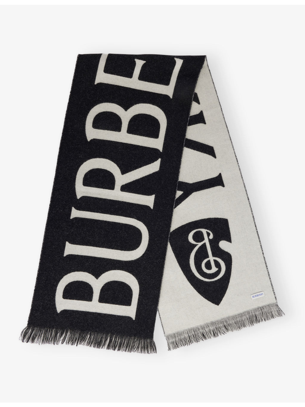 New Football Logo-Intarsia Wool Scarf - 1