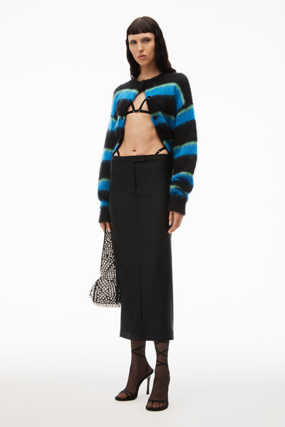 Alexander Wang fitted long skirt in stretch tailoring outlook