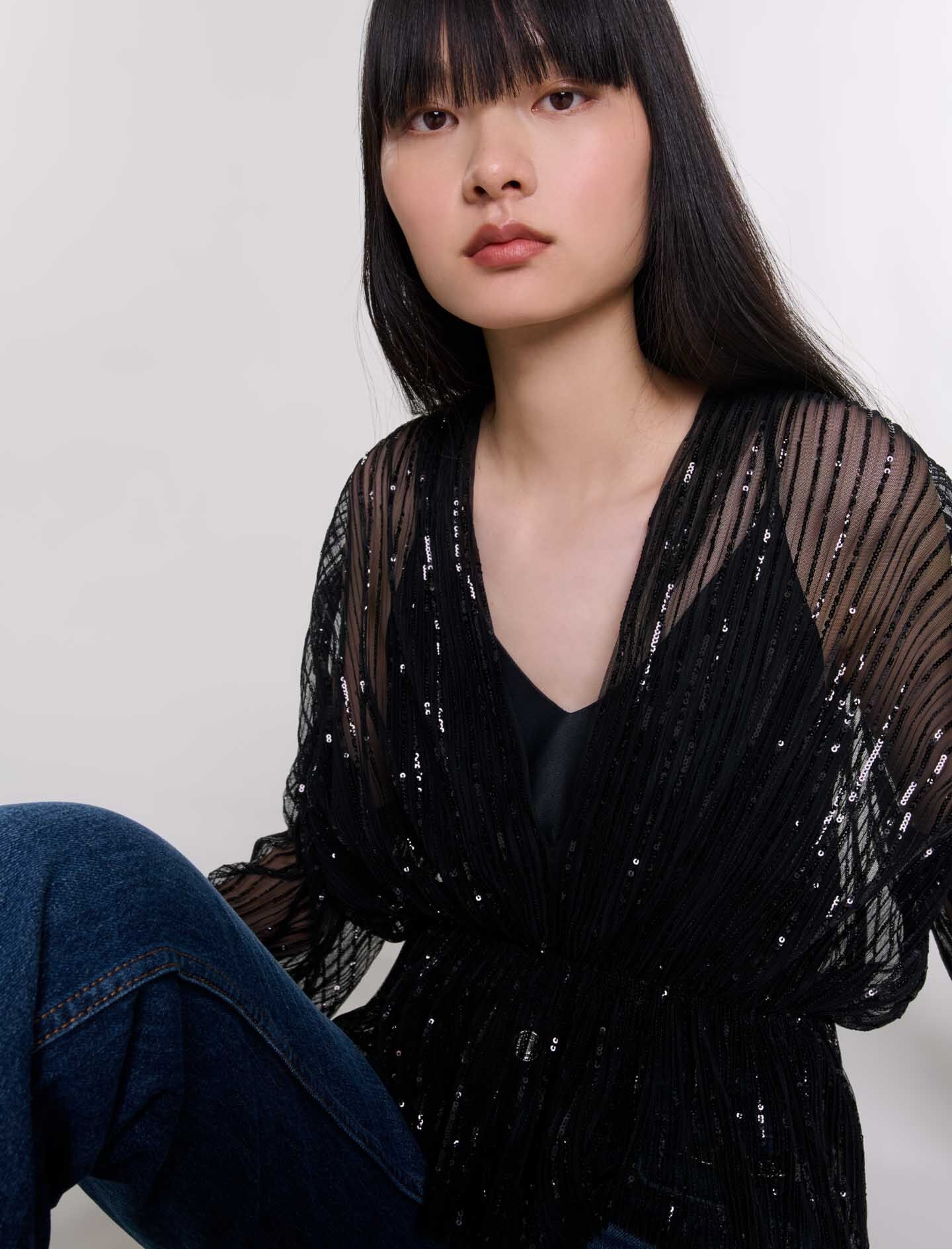 Belted sequin top - 6