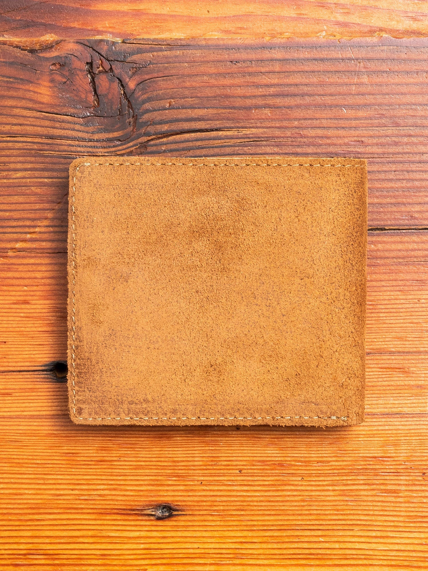 Suede Bifold Wallet in Light Java - 8