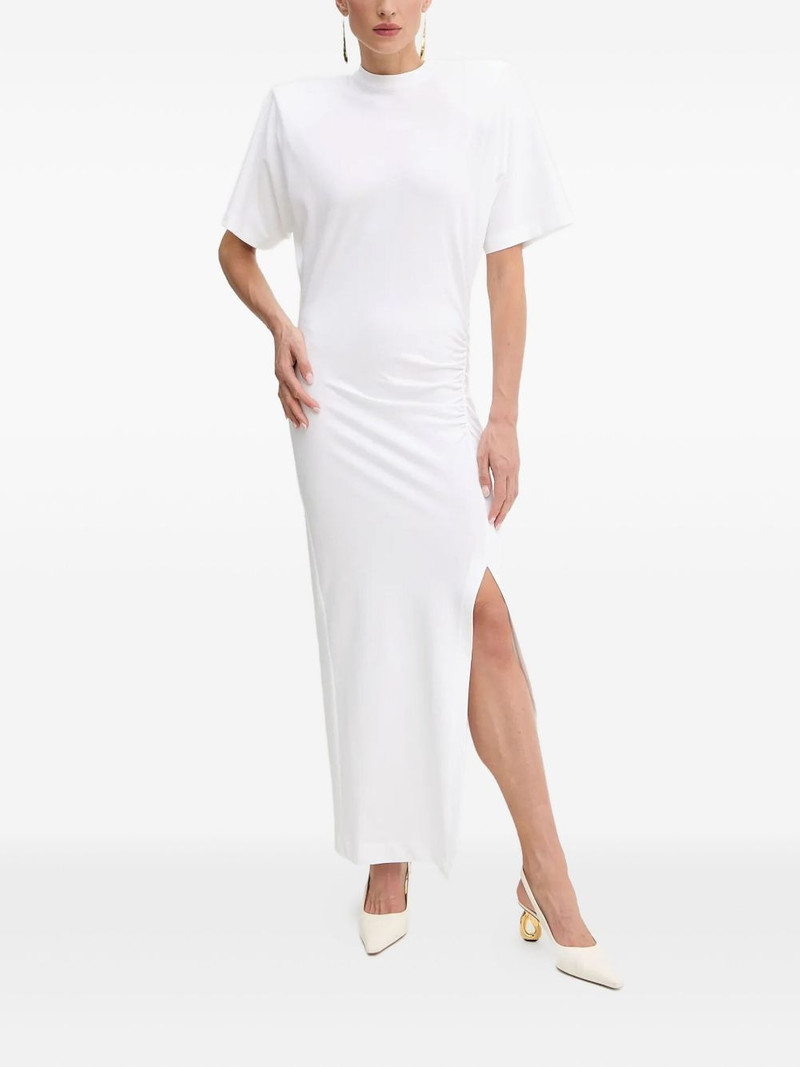 shoulder-padded side-split maxi dress 1