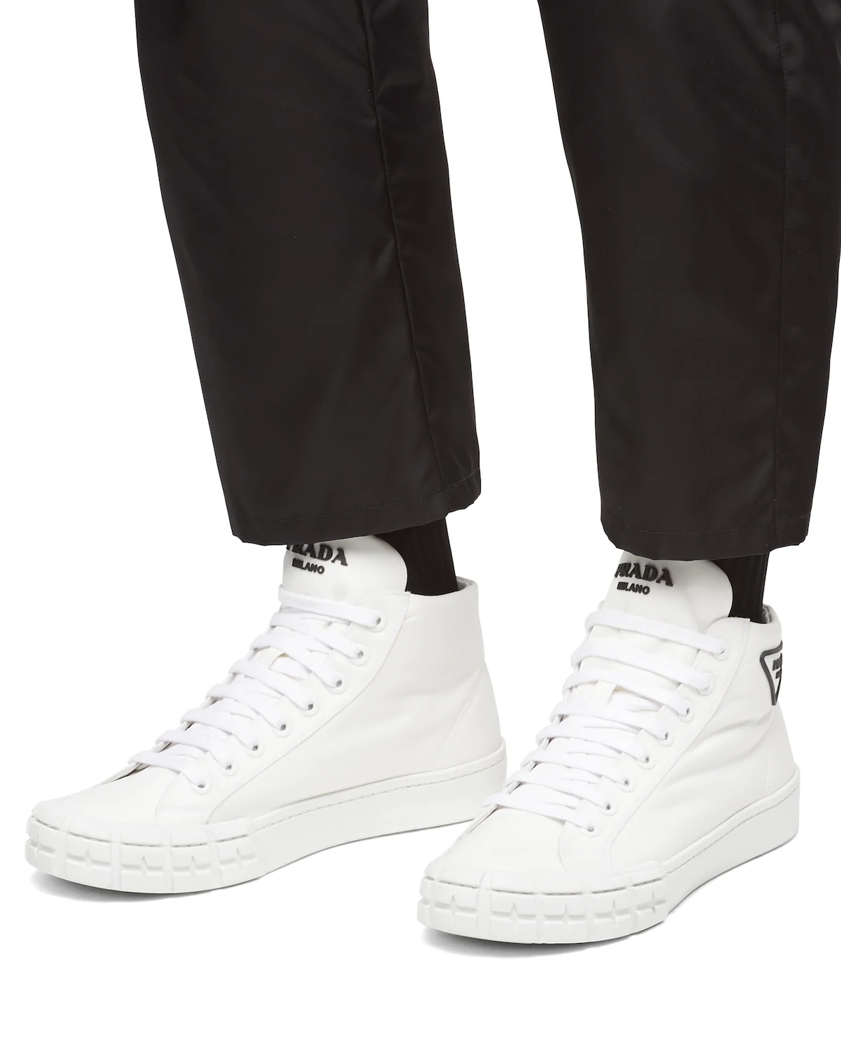 Prada Wheel Cassetta high-top sneakers - 5