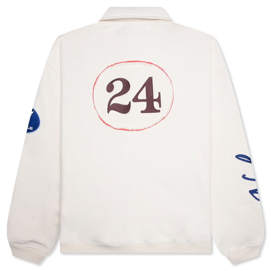 L/S POLO HENLEY SHIRT - EGG WHITE - 2