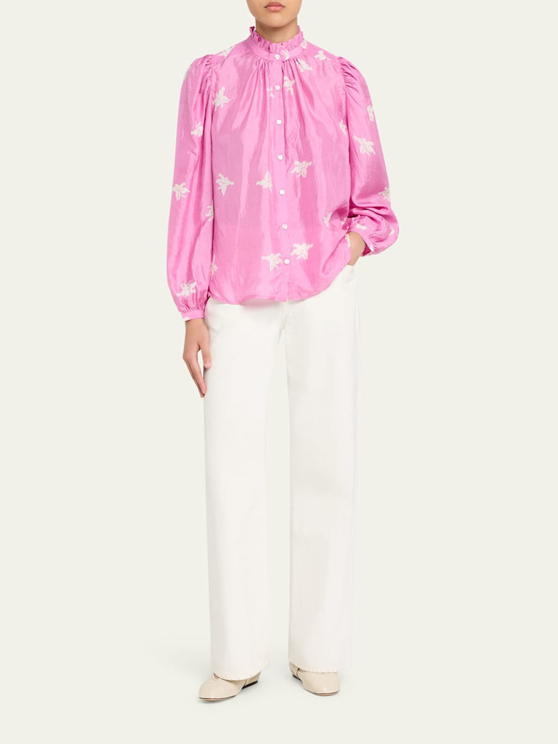 ALIX OF BOHEMIA Annabel Silk Jasmine Print Blouse outlook