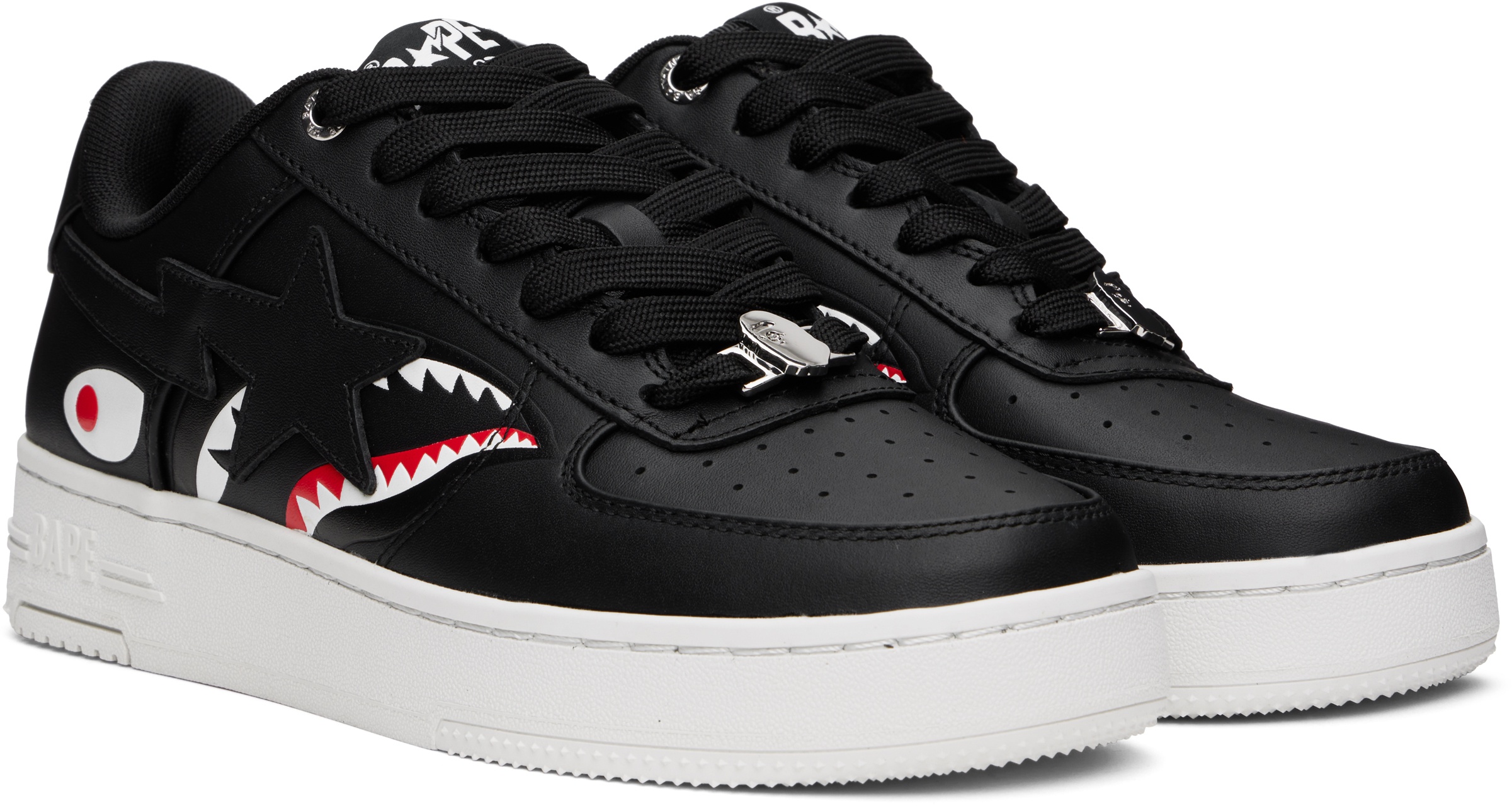 Black STA Shark Sneakers - 4