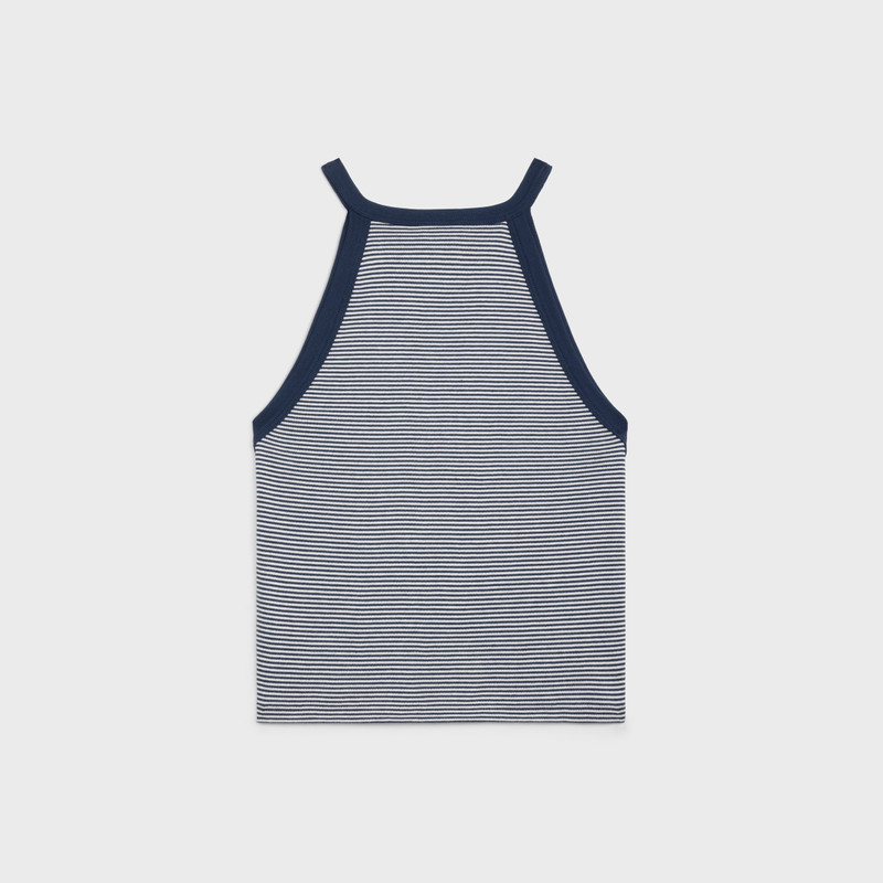 CELINE triomphe tank top in striped jersey outlook