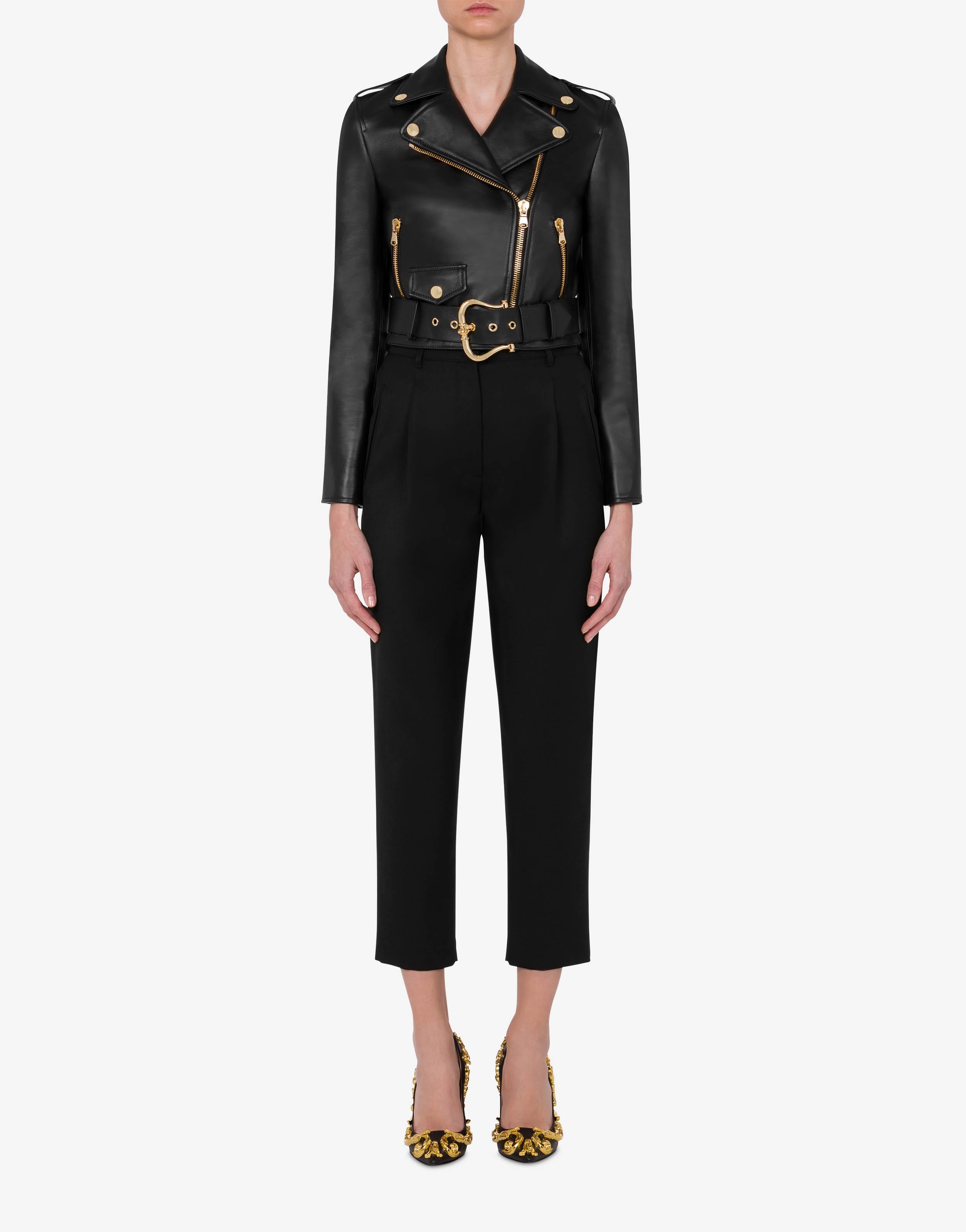 GILT WITHOUT GUILT CROPPED BIKER JACKET - 2