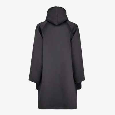 FENDI Black nylon overcoat outlook