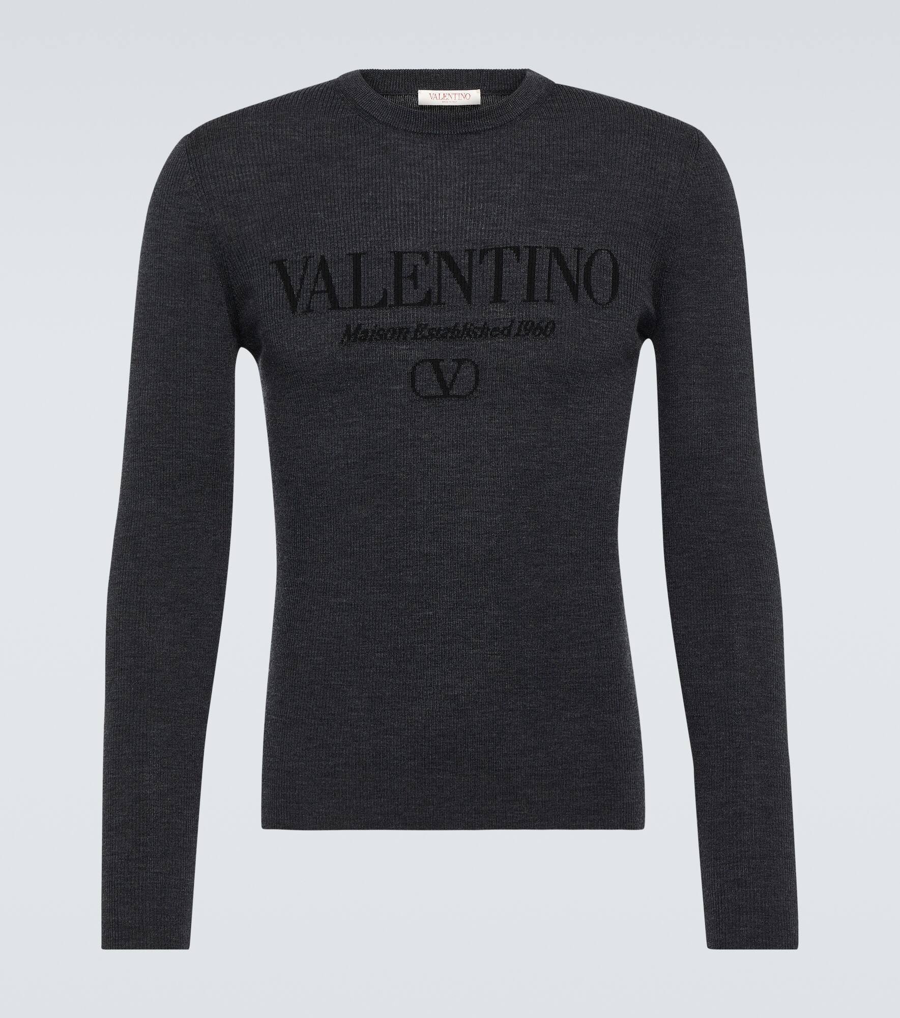 Logo virgin wool sweater - 1