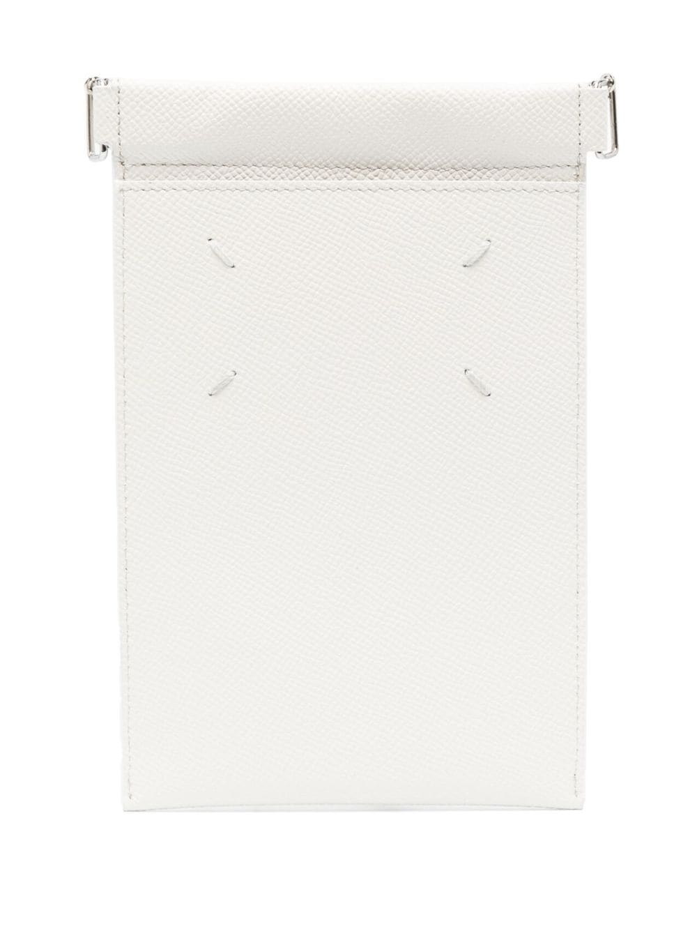 stitch-detail leather phone-case - 2