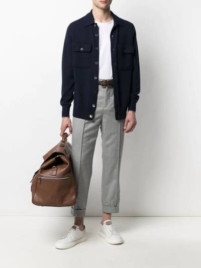 Brunello Cucinelli high-waisted ankle-grazer trousers outlook