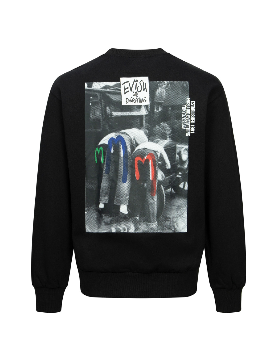 SLOGAN AND PHOTO PRINT RELAX FIT SWEATSHIRT - 12