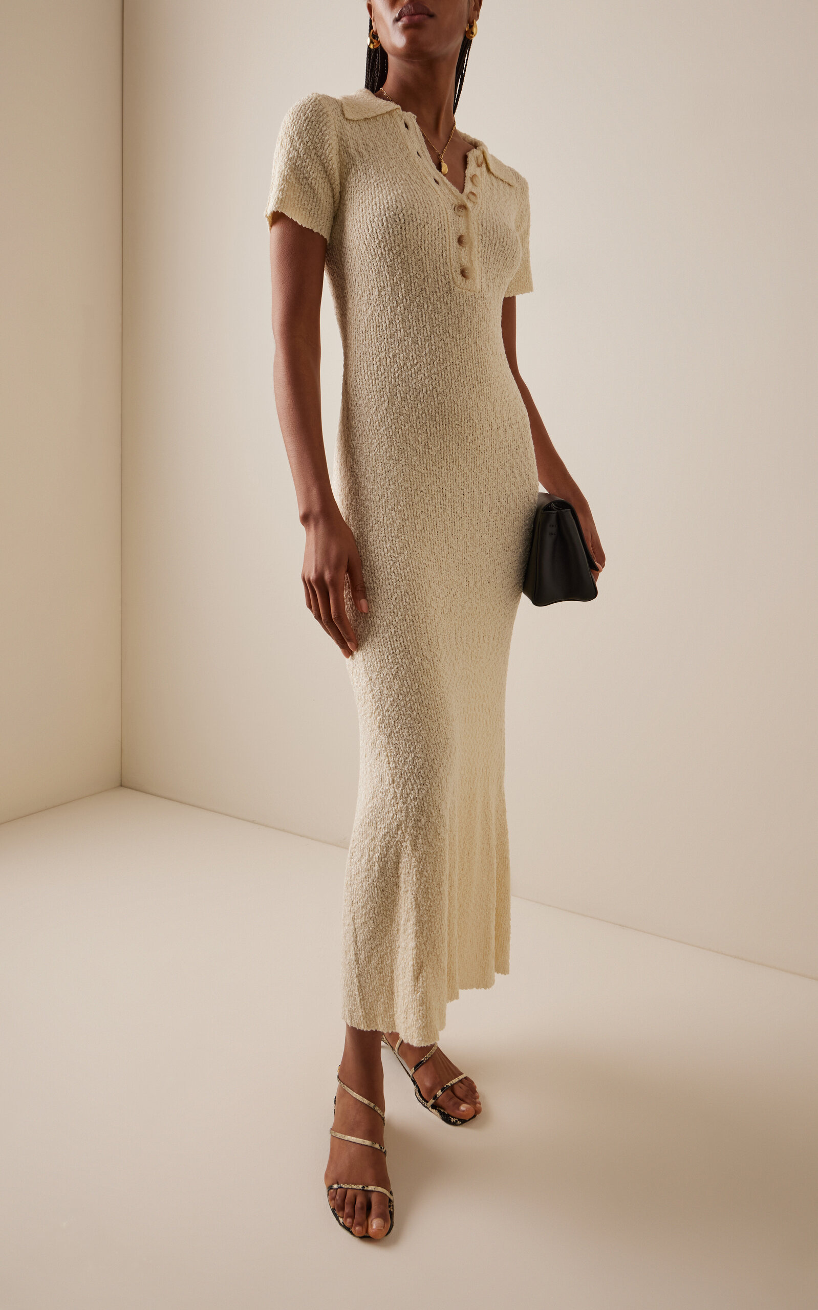 Wistful Knit Midi Dress ivory - 2