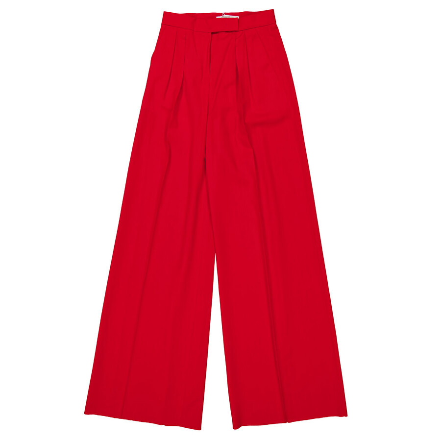 Max Mara Red Rimini Wool Trousers - 5