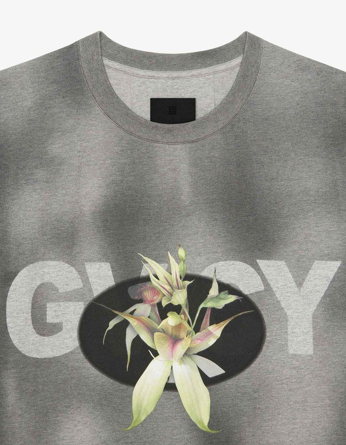 Givenchy Black GVCY Flower Print T-Shirt - 5