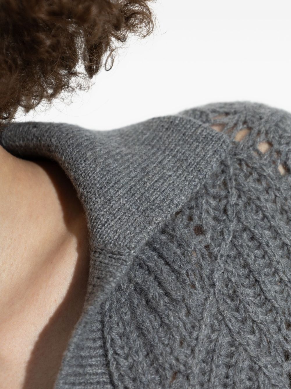 cable-knit cashmere sweater - 4