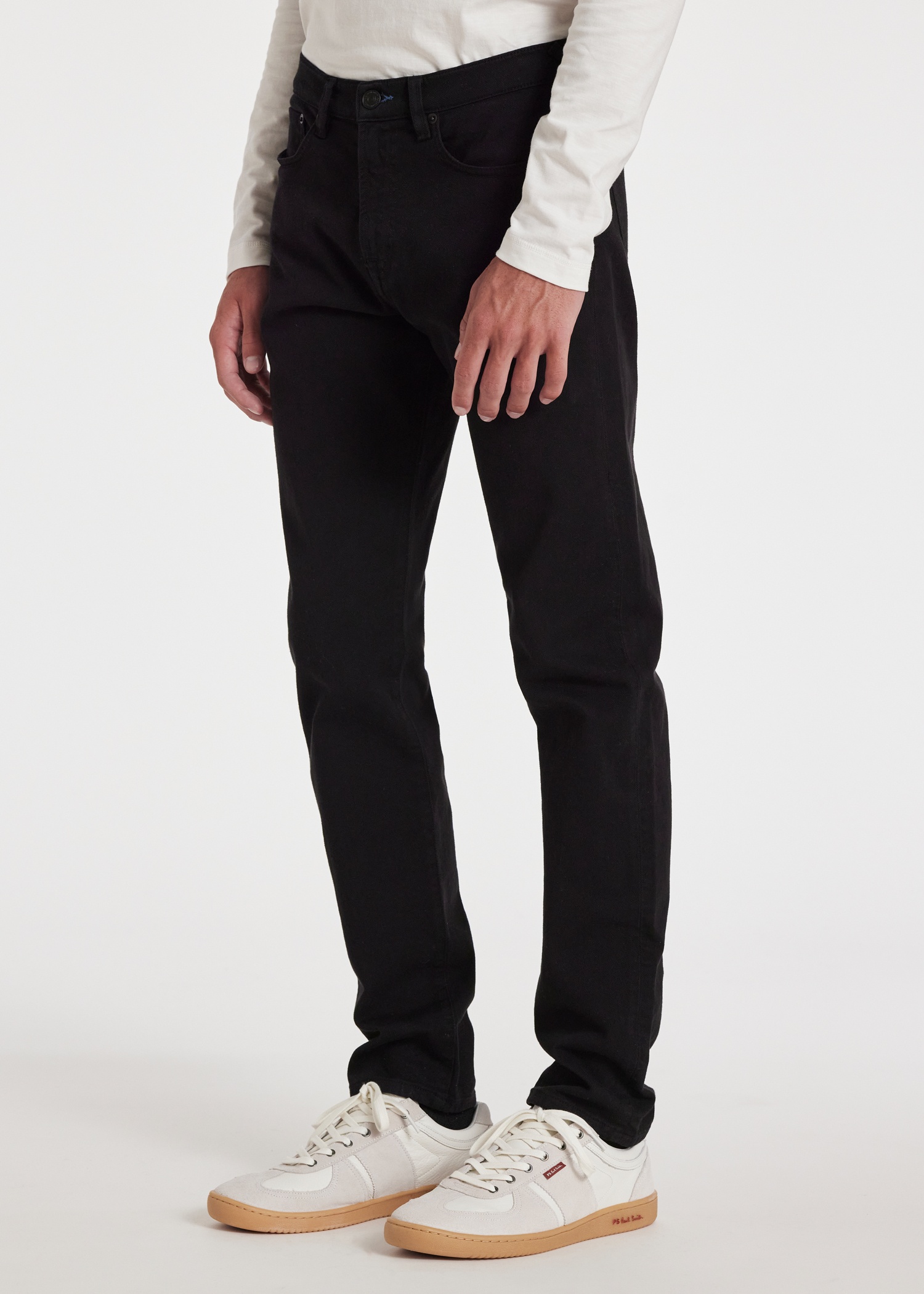 Tapered-Fit Black Garment-Dye Jeans - 3