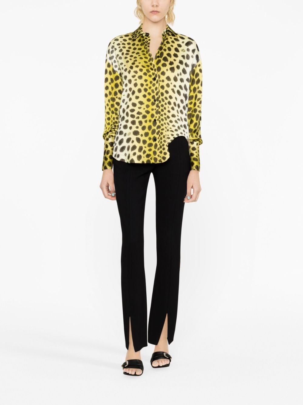 cheetah-print long-sleeve shirt - 2