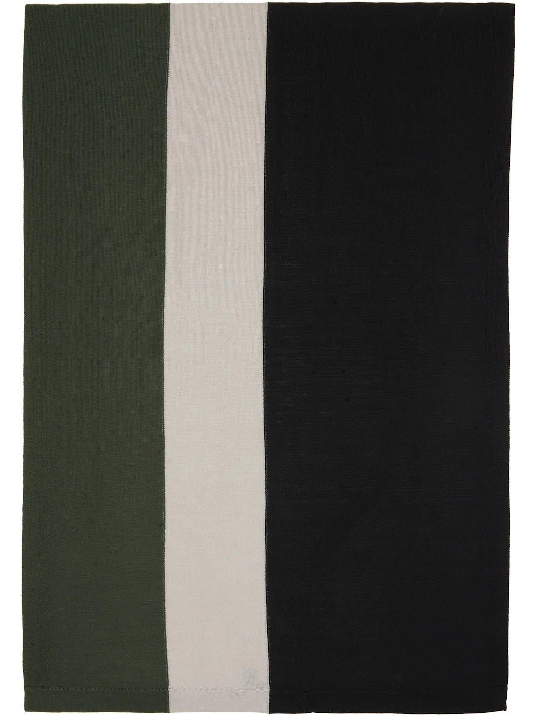 Black & Khaki Sigo Knit Scarf - 1
