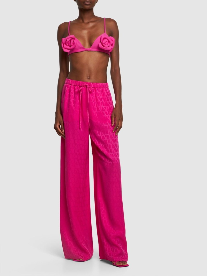 Wool & silk crepe couture triangle bra - 2